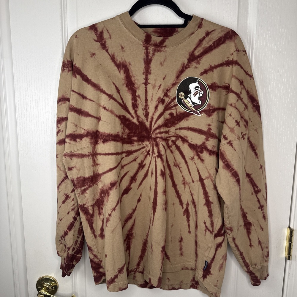 Spirit Florida State Seminoles Long Sleeve Shirt Womens S Tie Dye Go Noles FSU